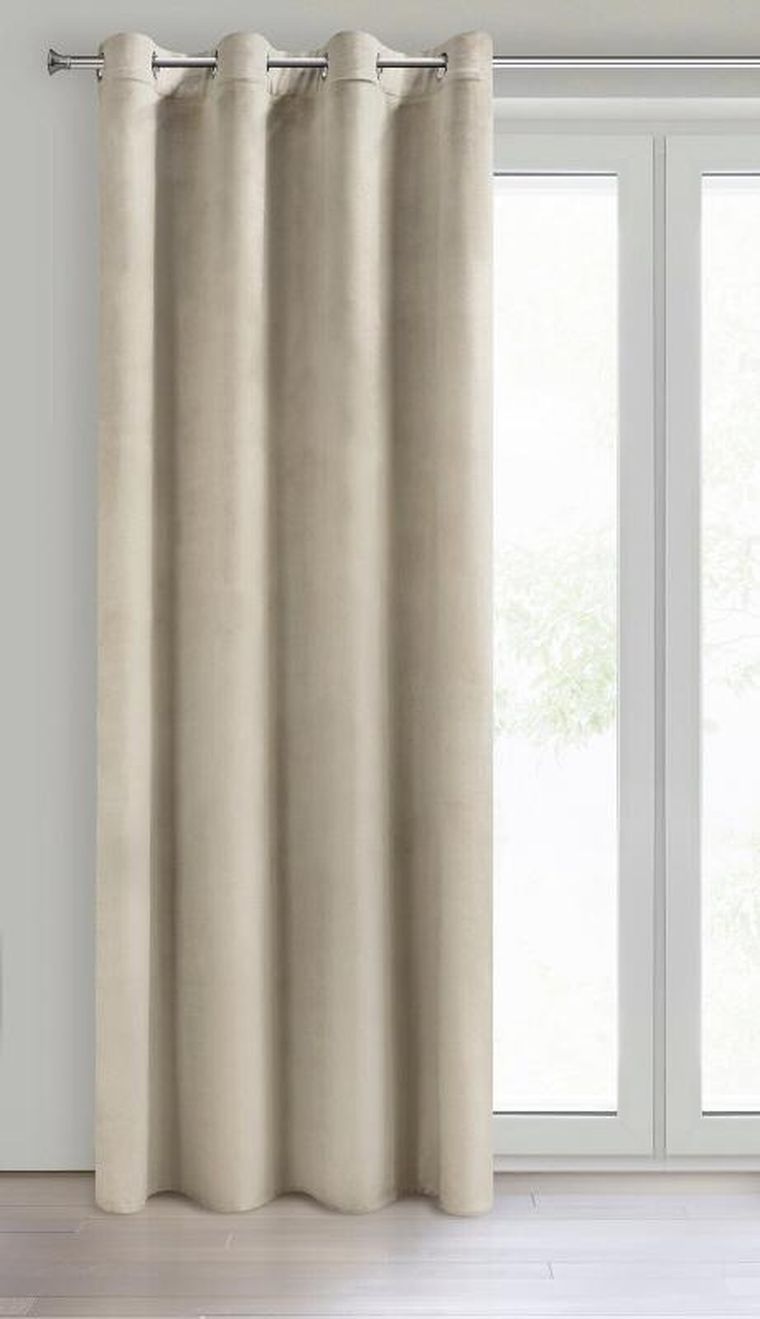 Eurofirany, zasłona zaciemniająca gotowa, Melanie, 140-250 cm, jasnobeżowy