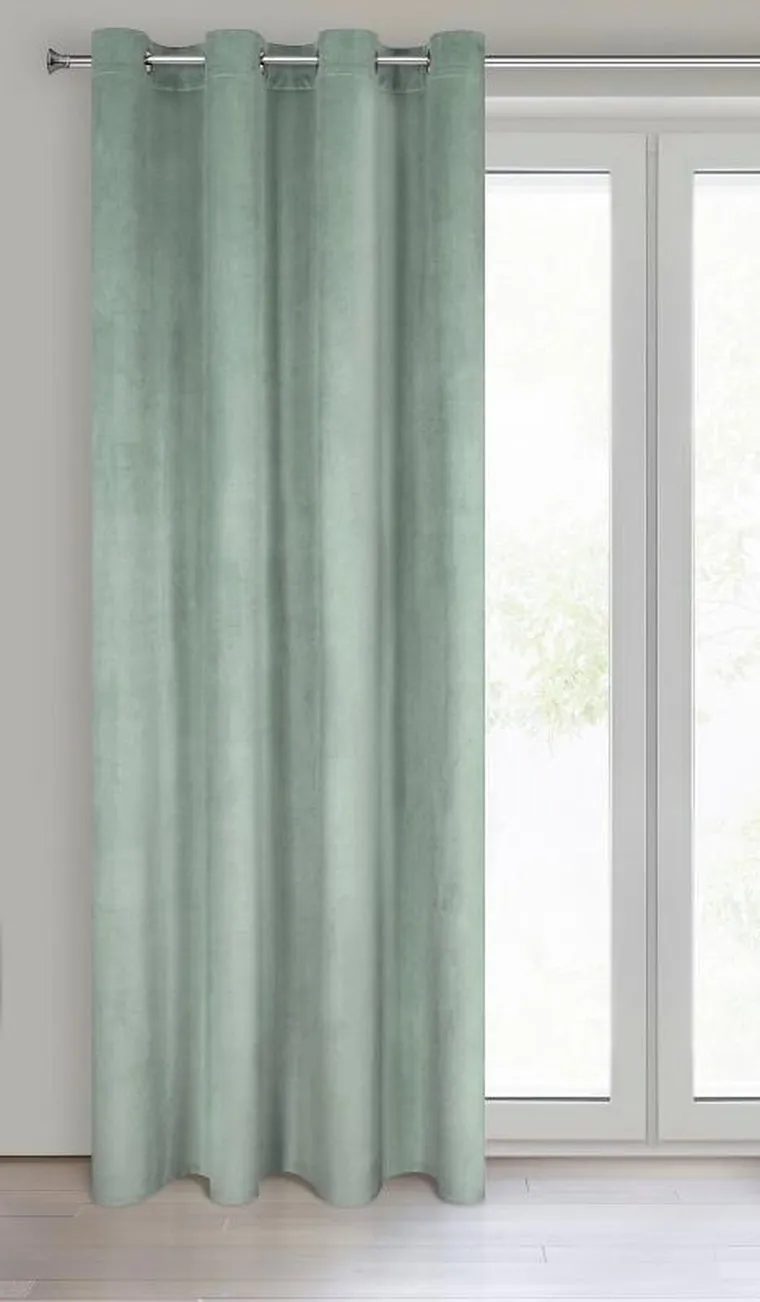 Eurofirany, zasłona zaciemniająca gotowa, Melanie, 140-250 cm, jasnomiętowy