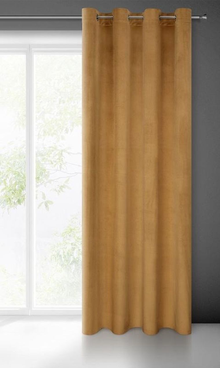 Eurofirany, zasłona zaciemniająca gotowa, Melanie, 140-250 cm, miodowy