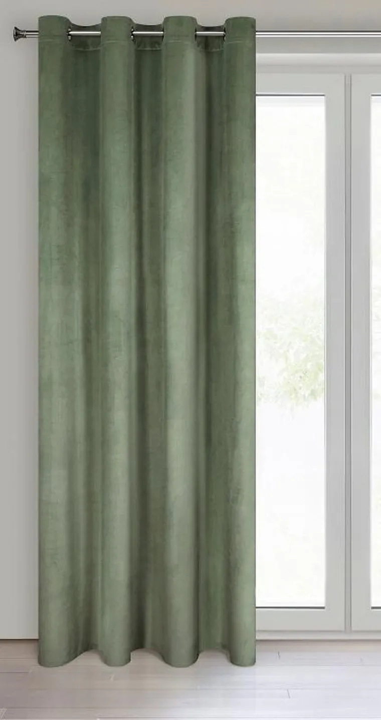 Eurofirany, zasłona zaciemniająca gotowa, Melanie, 140-250 cm, oliwkowy