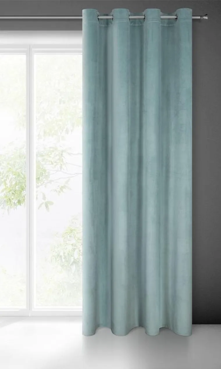 Eurofirany, zasłona zaciemniająca gotowa, Melanie, 140-250 cm, szałwiowy