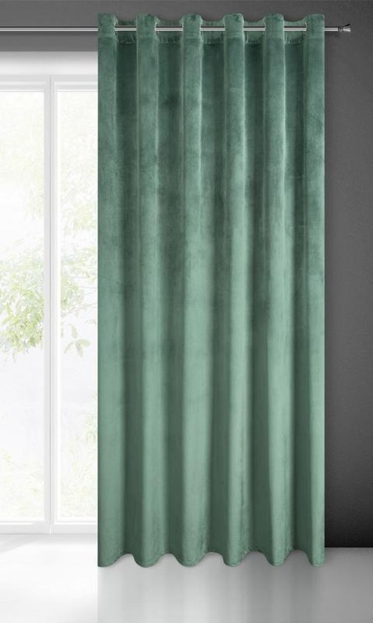 Eurofirany, zasłona zaciemniająca gotowa, Melanie, 215-250 cm, zielony