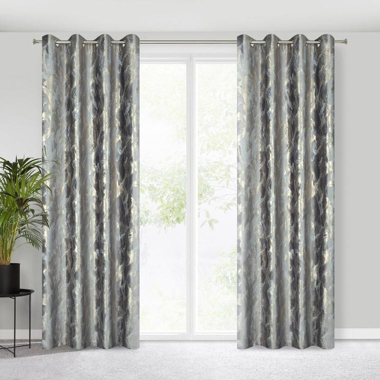 Eurofirany, zasłona zaciemniająca gotowa, Melody, 140-270 cm, stalowy