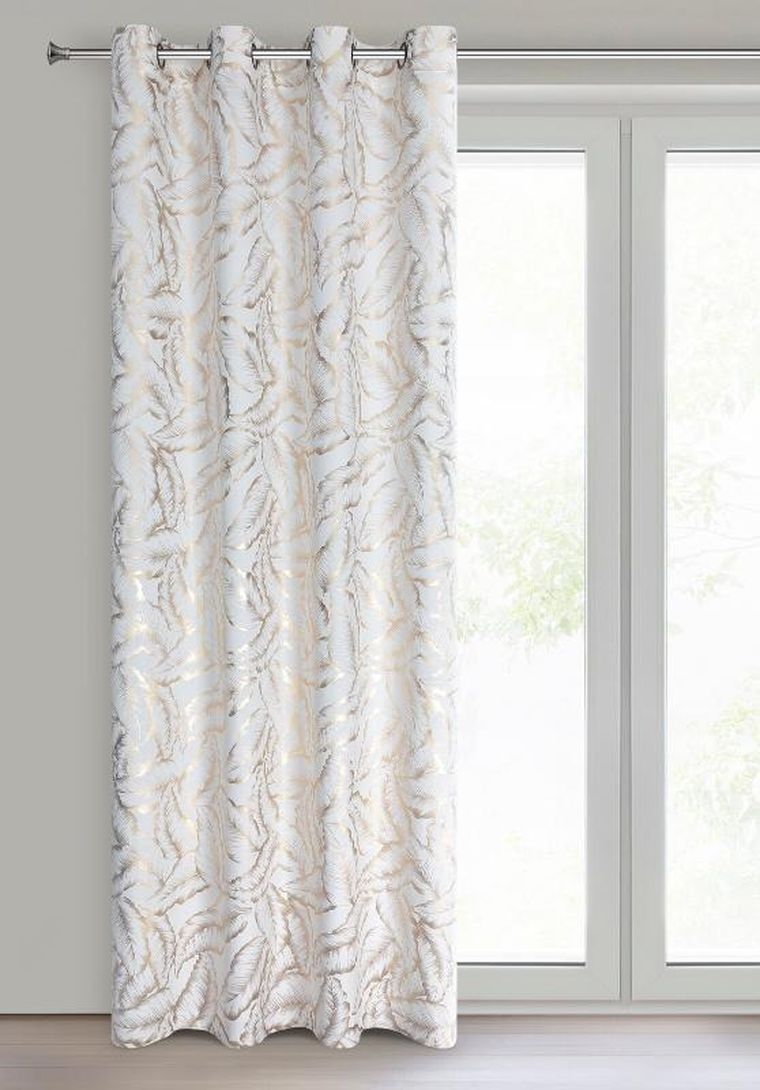 Eurofirany, zasłona zaciemniająca gotowa, Milena, 140-250 cm, biały