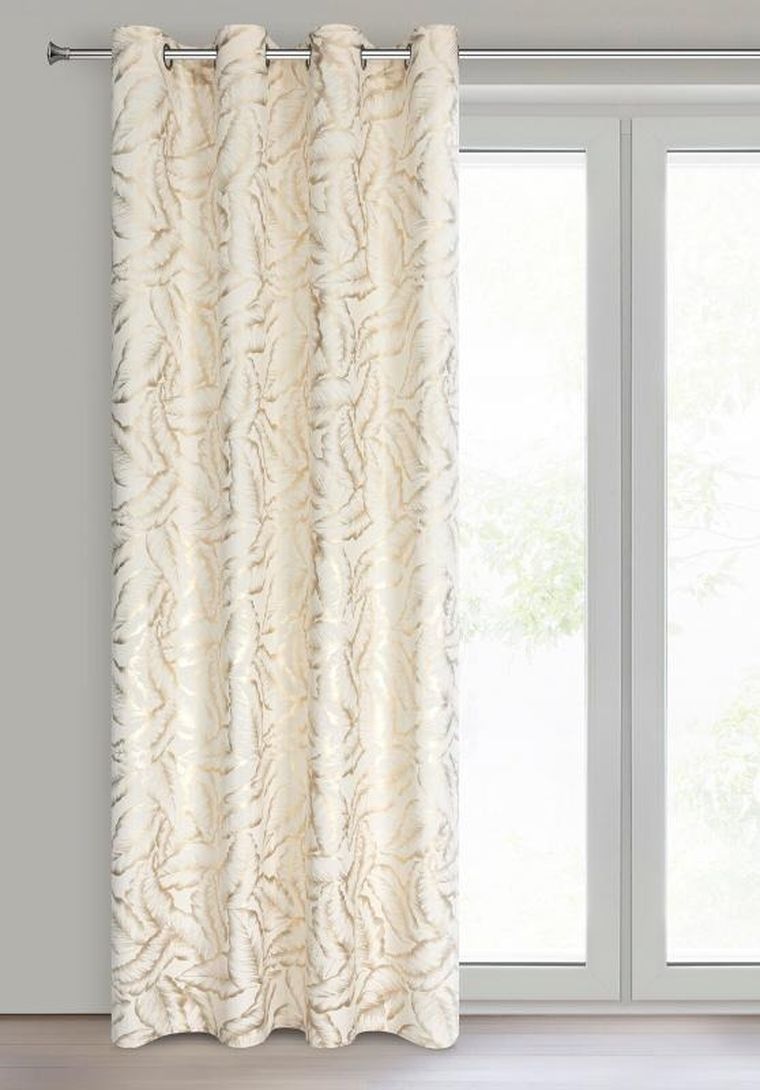 Eurofirany, zasłona zaciemniająca gotowa,, Milena, 140-250 cm, kremowy