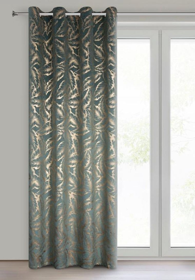 Eurofirany, zasłona zaciemniająca gotowa, Milena, 140-250 cm, miętowy