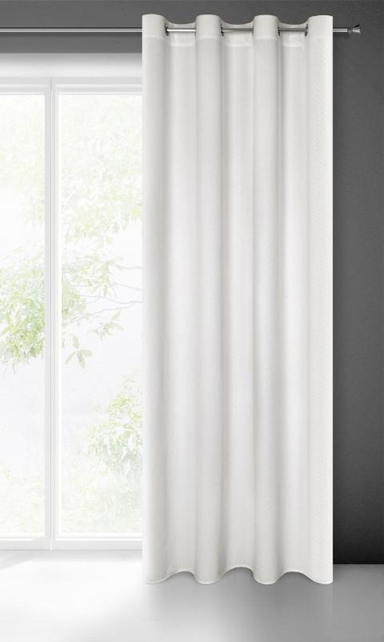 Eurofirany, zasłona zaciemniająca gotowa, Milo, 140-250 cm, biały