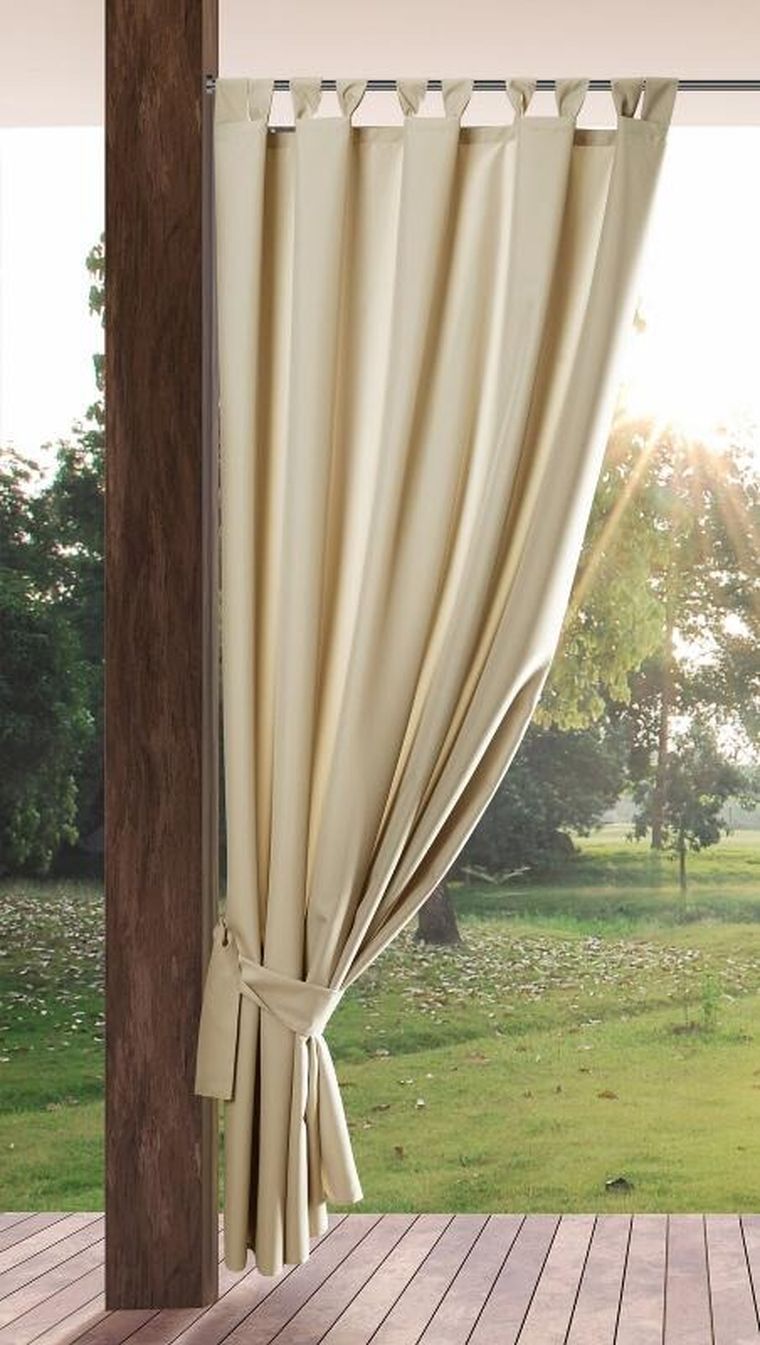 Eurofirany, zasłona zaciemniająca gotowa, na szelkach, Garden, 155-220 cm, beżowy