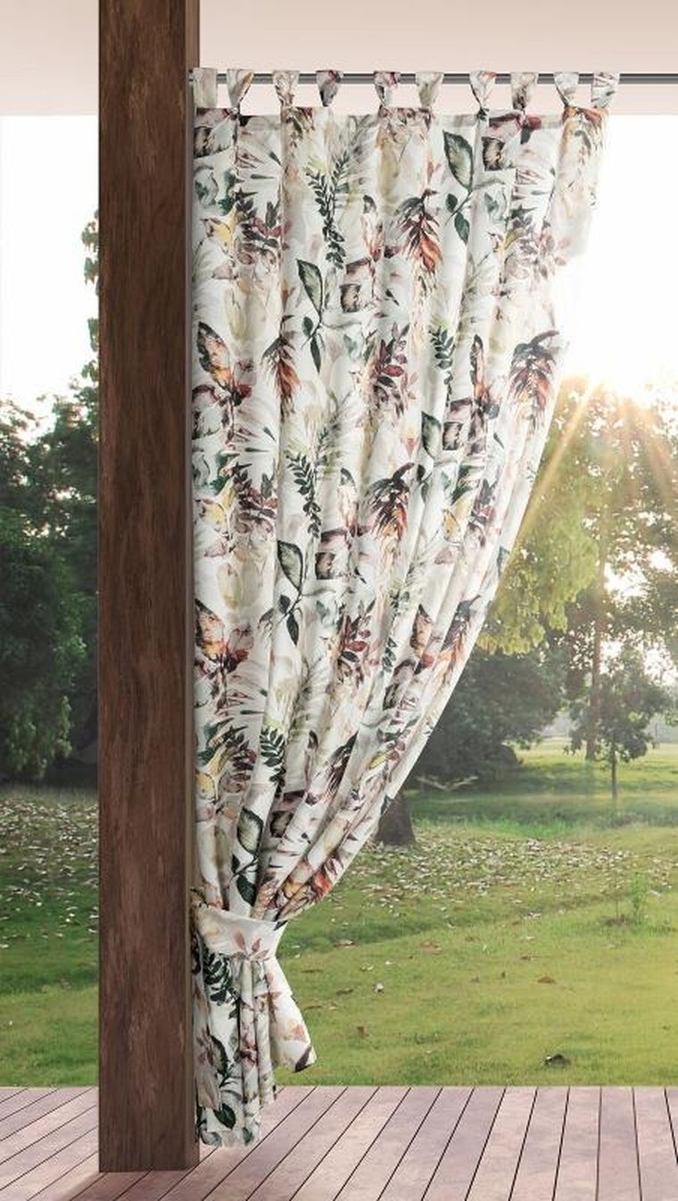 Eurofirany, zasłona zaciemniająca gotowa, na szelkach, Garden2, 155-220 cm, biały