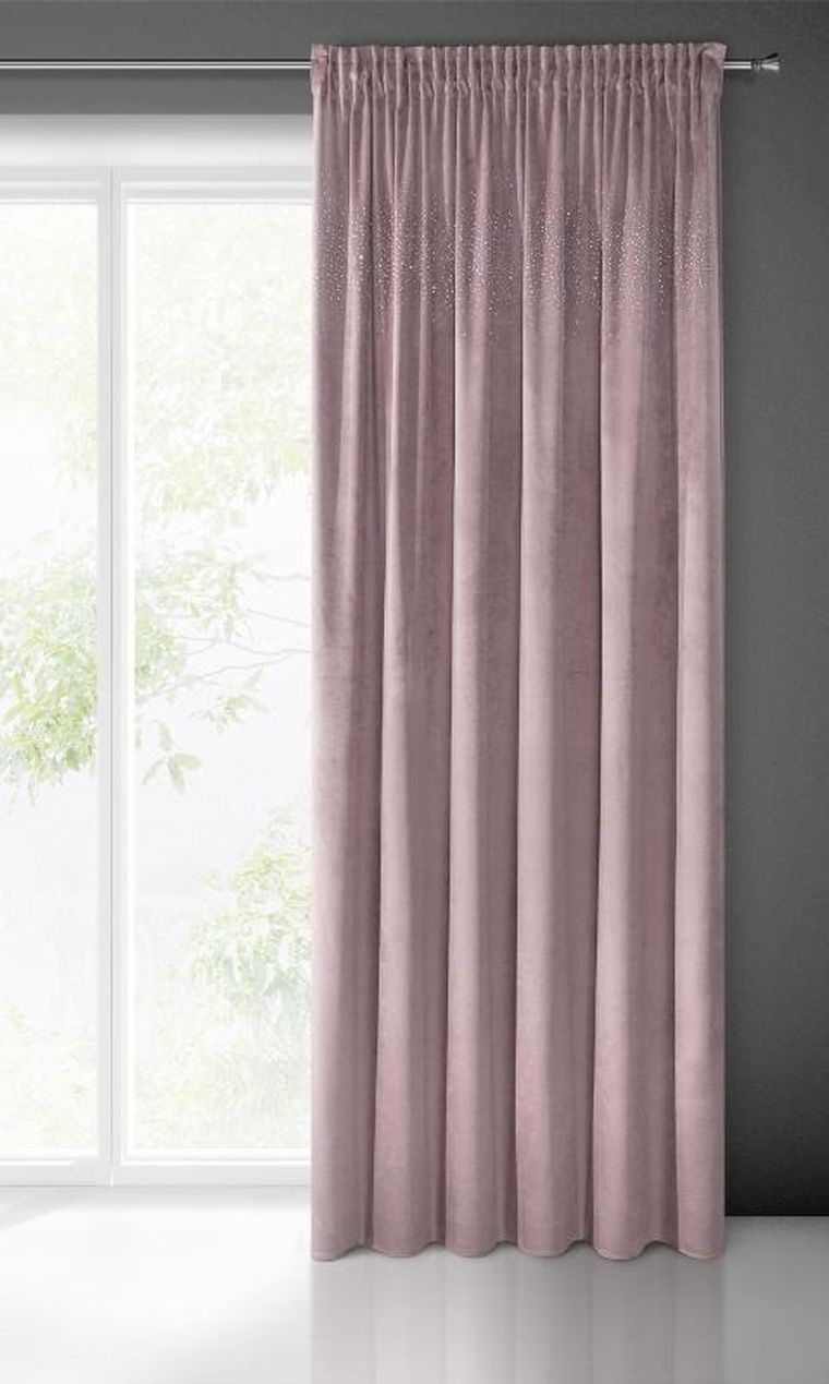 Eurofirany, zasłona zaciemniająca gotowa, na taśmie, Aurora, 140-270 cm, pudrowy