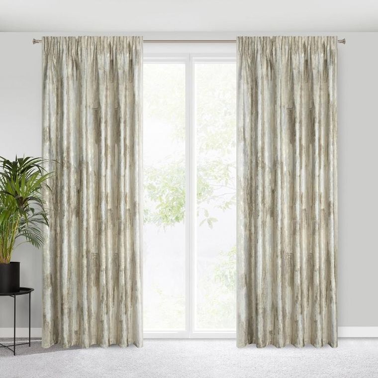 Eurofirany, zasłona zaciemniająca gotowa, na taśmie, Ella, 140-270 cm, kremowy