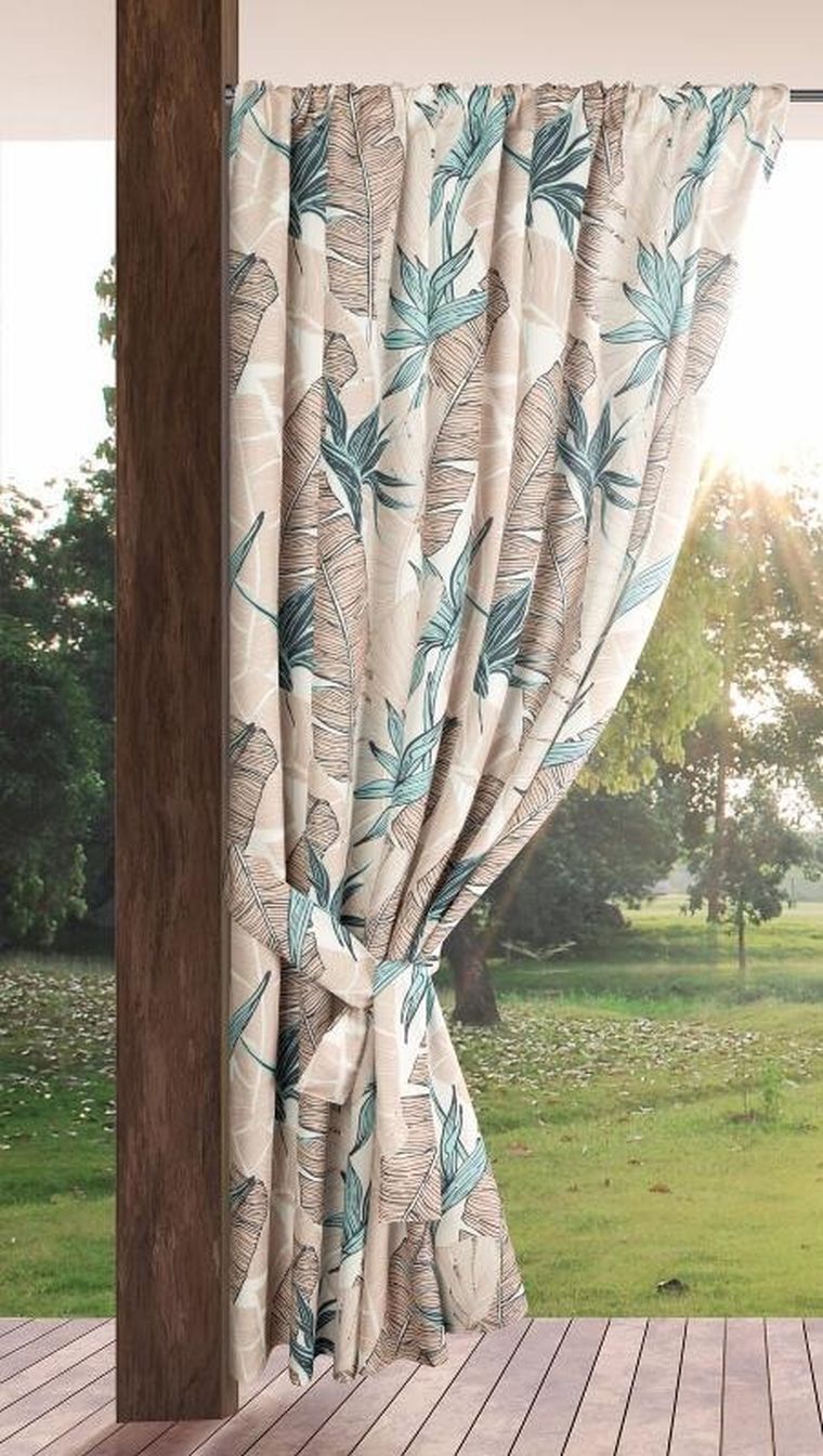 Eurofirany, zasłona zaciemniająca gotowa, na taśmie, garden 8, 155-200 cm, beżowy