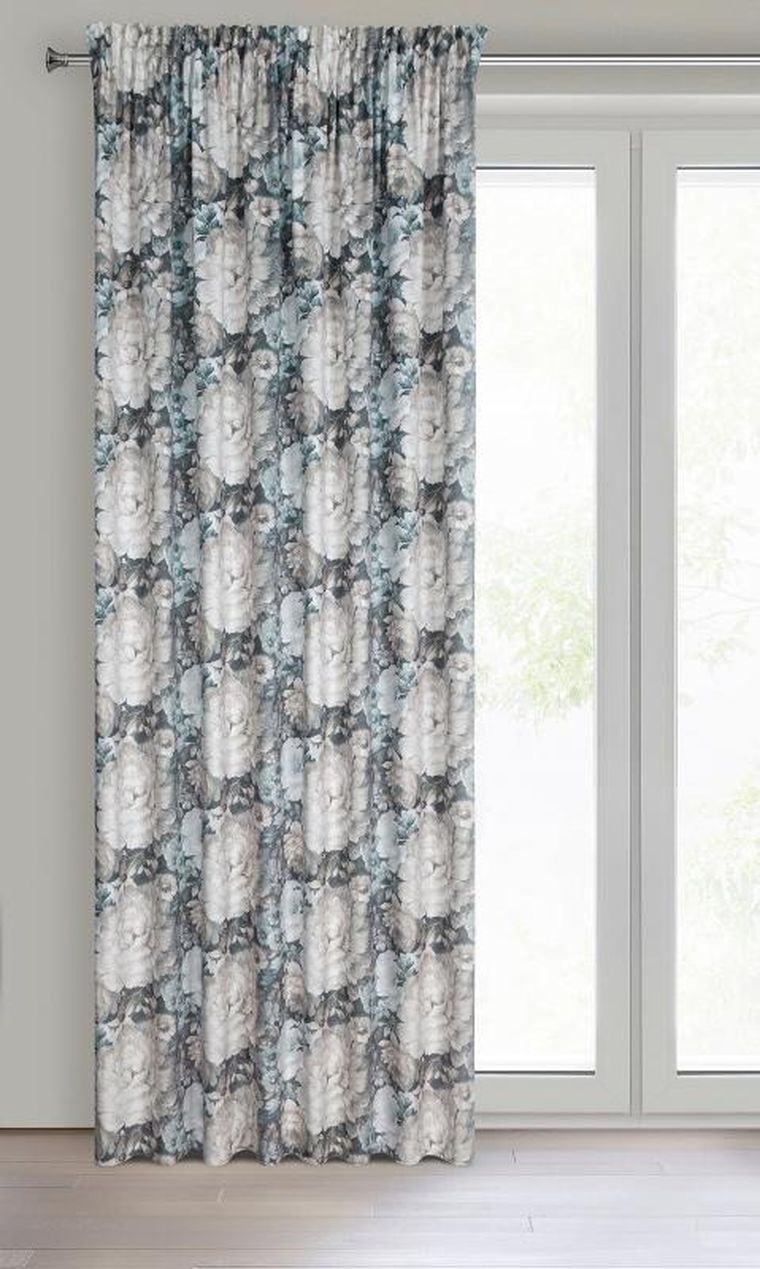 Eurofirany, zasłona zaciemniająca gotowa, na taśmie, Lucia, 140-270 cm, kremowy