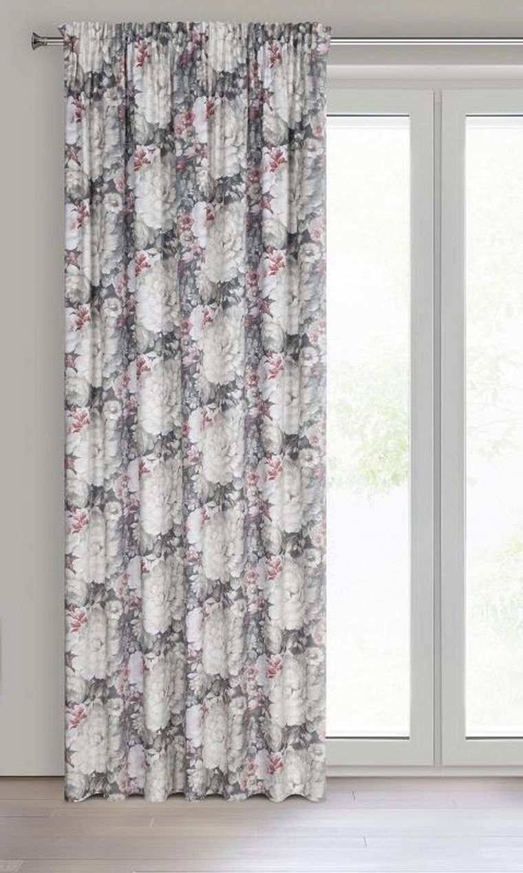 Eurofirany, zasłona zaciemniająca gotowa, na taśmie, Lucia, 140-270 cm, kremowy