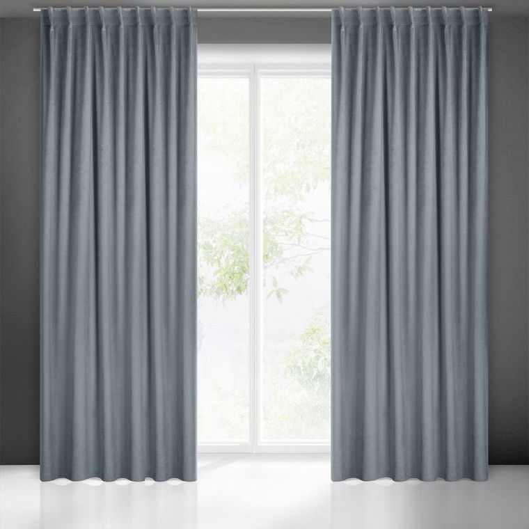 Eurofirany, zasłona zaciemniająca gotowa, na taśmie, Marlen, 140-300 cm, grafitowa