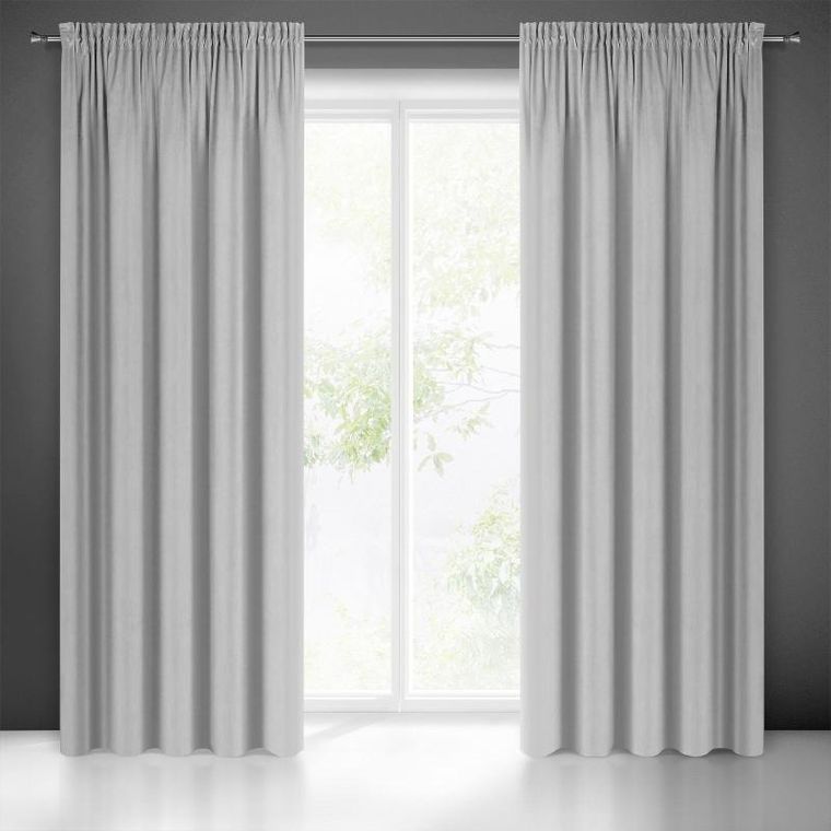 Eurofirany, zasłona zaciemniająca gotowa, na taśmie, Pierre, 140-300 cm, beżowy