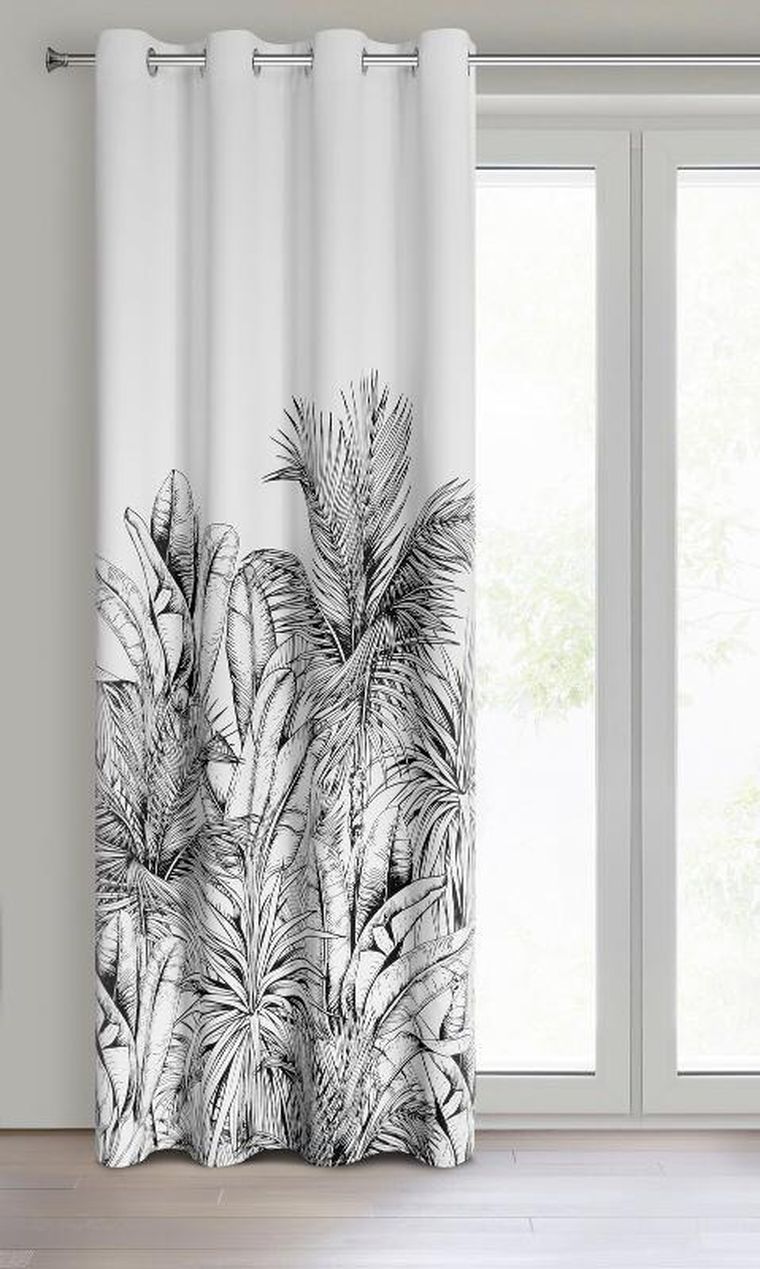 Eurofirany, zasłona zaciemniająca gotowa, Nerina, 140-150 cm, biały