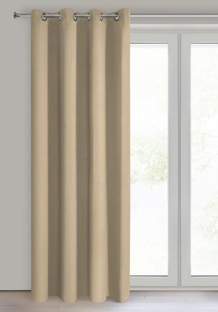 Eurofirany, zasłona zaciemniająca gotowa, Nerisa, 140-250 cm, beżowy