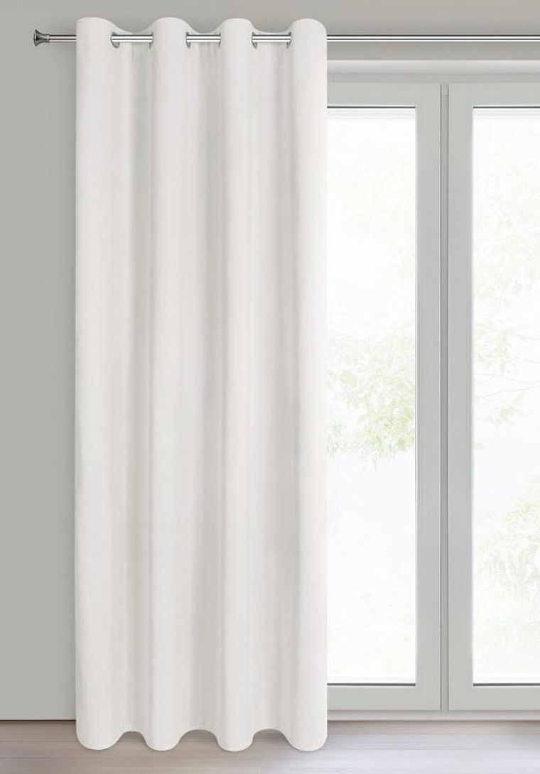 Eurofirany, zasłona zaciemniająca gotowa, Nita, 140-250 cm, kremowy