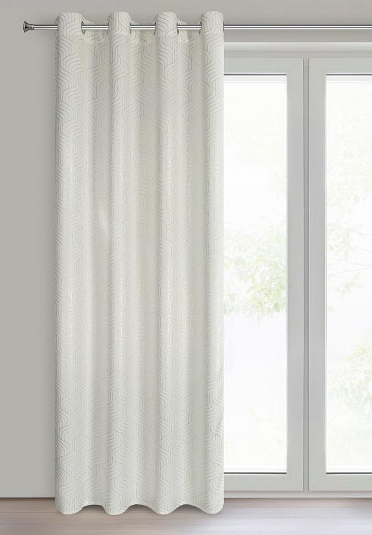 Eurofirany, zasłona zaciemniająca gotowa, Oleta, 140-250 cm, biały