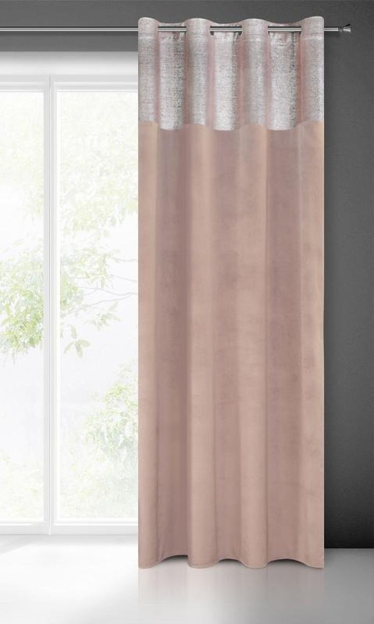 Eurofirany, zasłona zaciemniająca gotowa, Peri, 140-250 cm, pudrowy róż