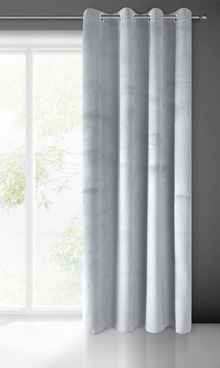 Eurofirany, zasłona zaciemniająca gotowa, Pierre, 140-250 cm, jasnoszary