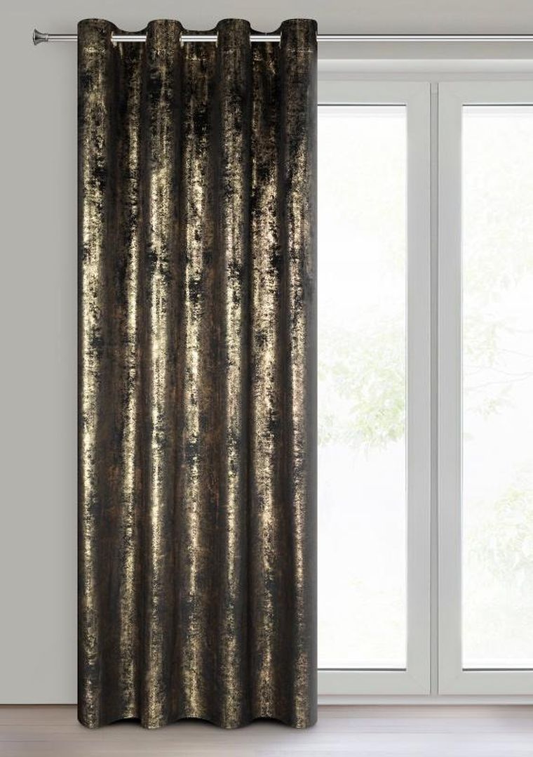 Eurofirany, zasłona zaciemniająca gotowa, Renia, 140-250 cm, czarny