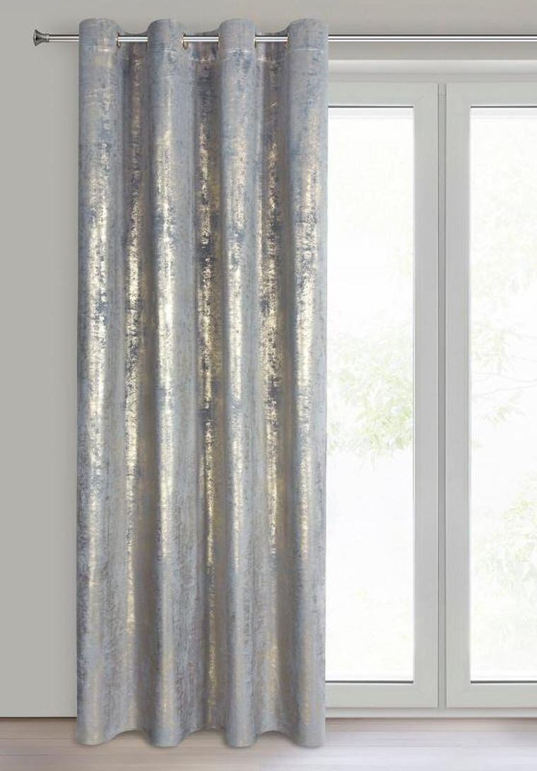 Eurofirany, zasłona zaciemniająca gotowa, Renia, 140-250 cm, srebrny