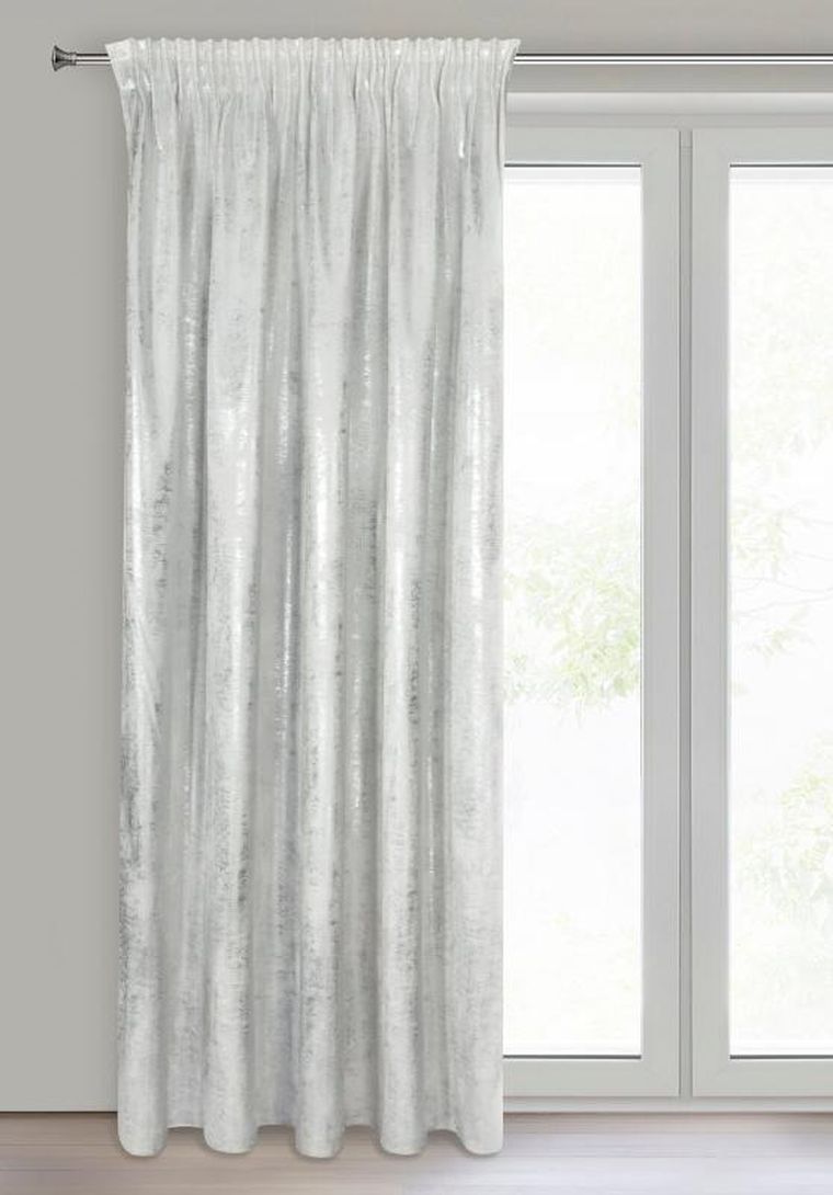 Eurofirany, zasłona zaciemniająca gotowa, Renia, na taśmie, 140-270 cm, biały