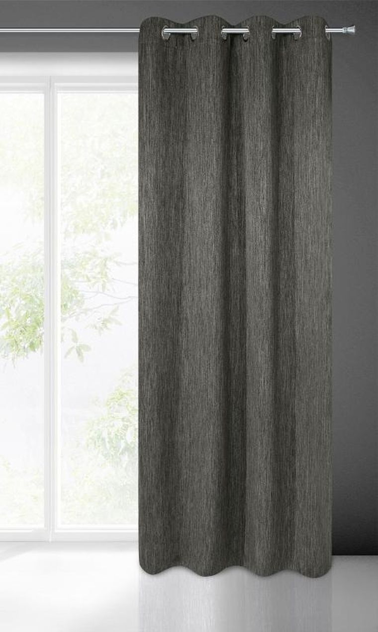 Eurofirany, zasłona zaciemniająca gotowa, Rossie, 140-250 cm, grafitowy