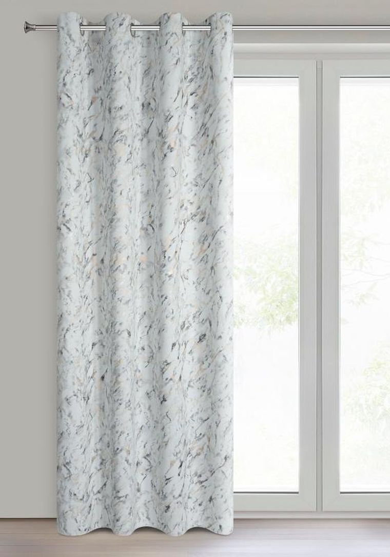 Eurofirany, zasłona zaciemniająca gotowa, Sancy, 140-250 cm, srebrny