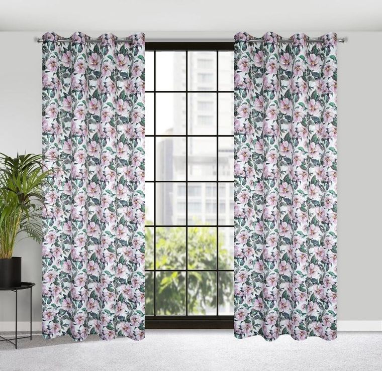 Eurofirany, zasłona zaciemniająca gotowa, Simona, 140-250 cm, biały