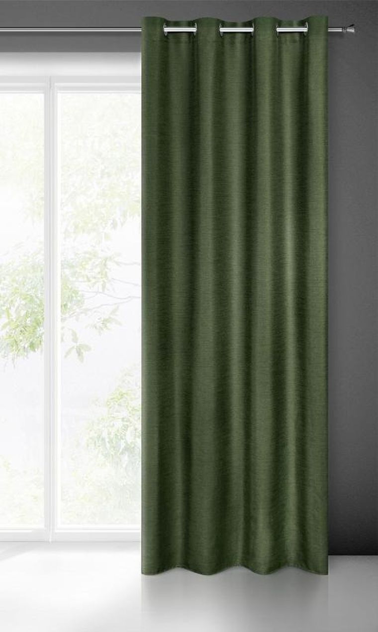 Eurofirany, zasłona zaciemniająca gotowa, Style, 140-250 cm, ciemnozielony