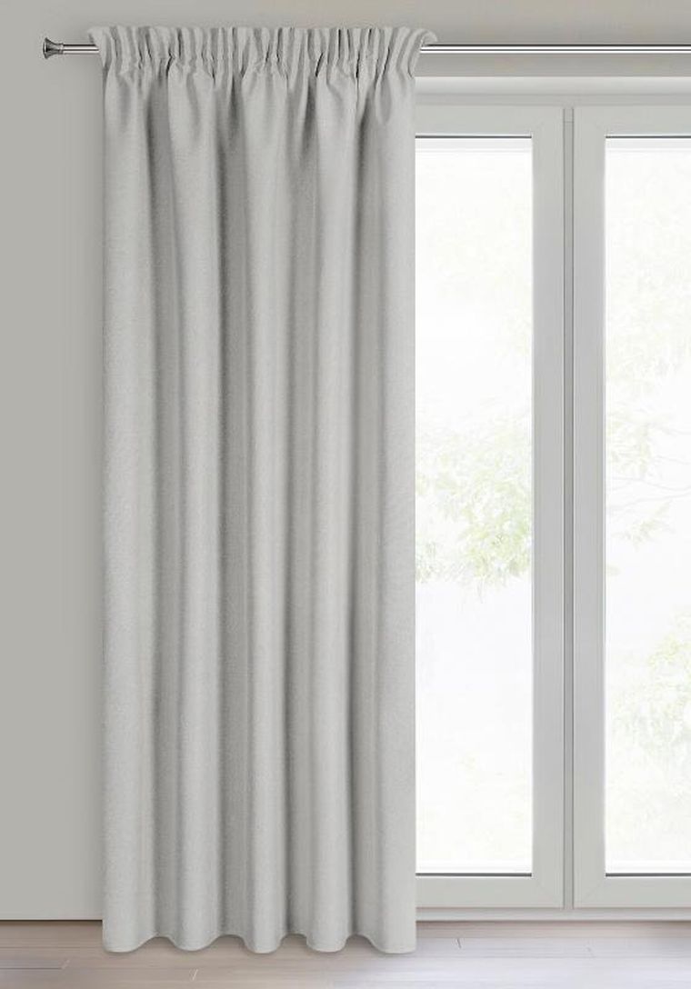 Eurofirany, zasłona zaciemniająca gotowa, Suzan, na taśmie, 135-270 cm, beżowy