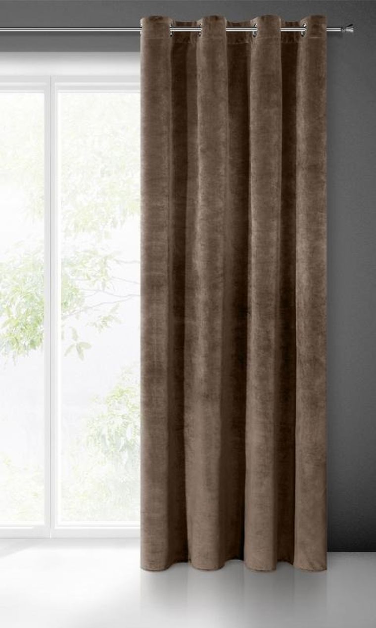 Eurofirany, zasłona zaciemniająca gotowa, Villa, 140-250 cm, brązowy