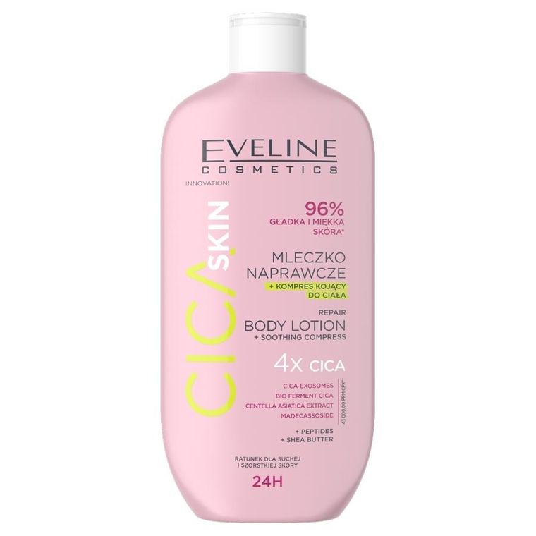 Eveline Cosmetics, Cica Skin, mleczko naprawcze + kojący kompres, 350 ml