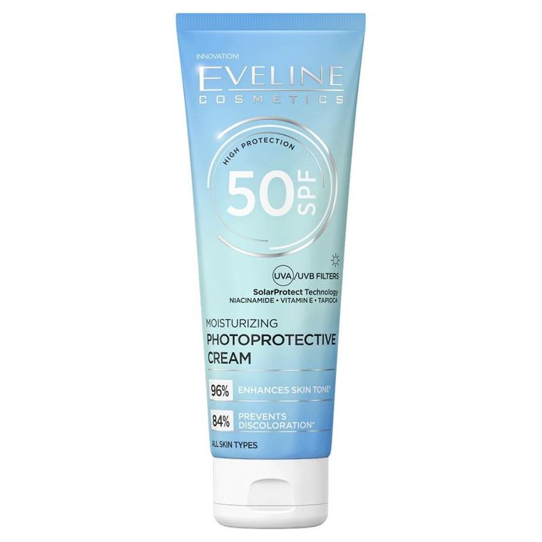 Eveline Cosmetics, nawilżający krem fotoochronny SPF50, 30 ml
