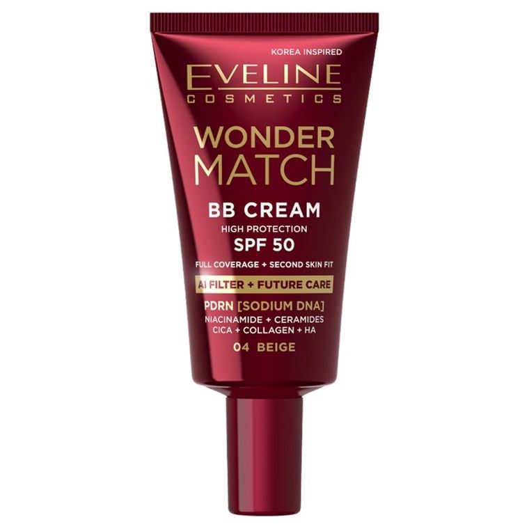 Eveline, Wonder Match, krem BB z SPF50, 04 Beige, 30 ml