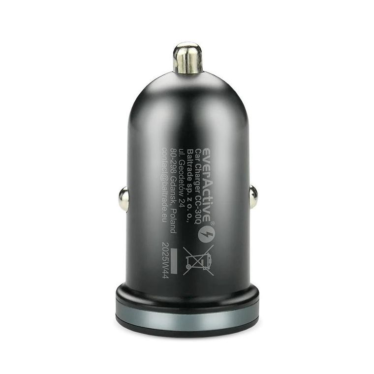Everactive, ładowarka samochodowa, USB, USB-C, 35W, czarna