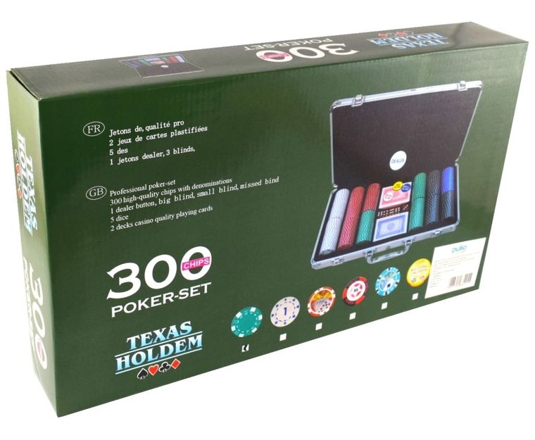 Evergreen, zestaw do pokera, 300 żetonów