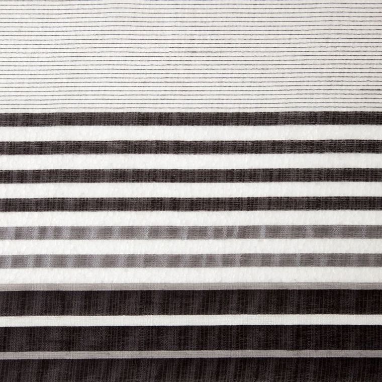 Evi, zasłona gotowa, zdobiona w górnej i dolnej części atłasowymi pasami, 140-250 cm