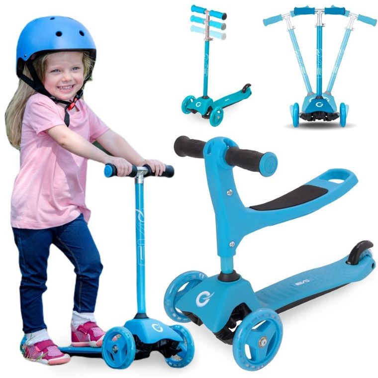 EVO, jeździk i hulajnoga 2w1, jasnoniebieska