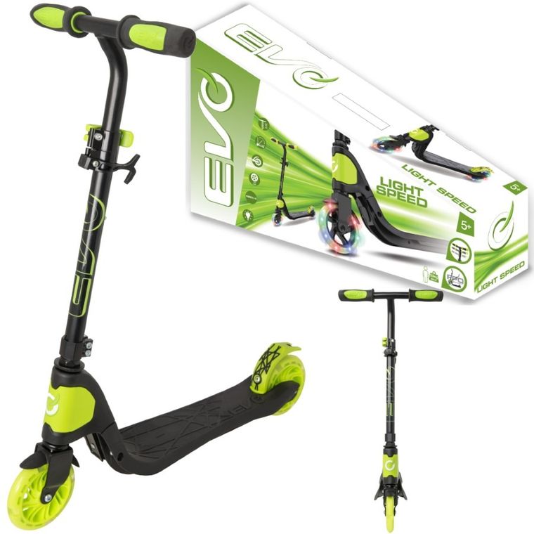 EVO, Light Speed, hulajnoga, czarno-limonkowa