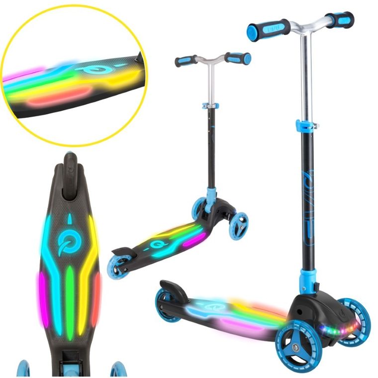 EVO, Rainbow Blast, hulajnoga, trójkołowa, błękitna