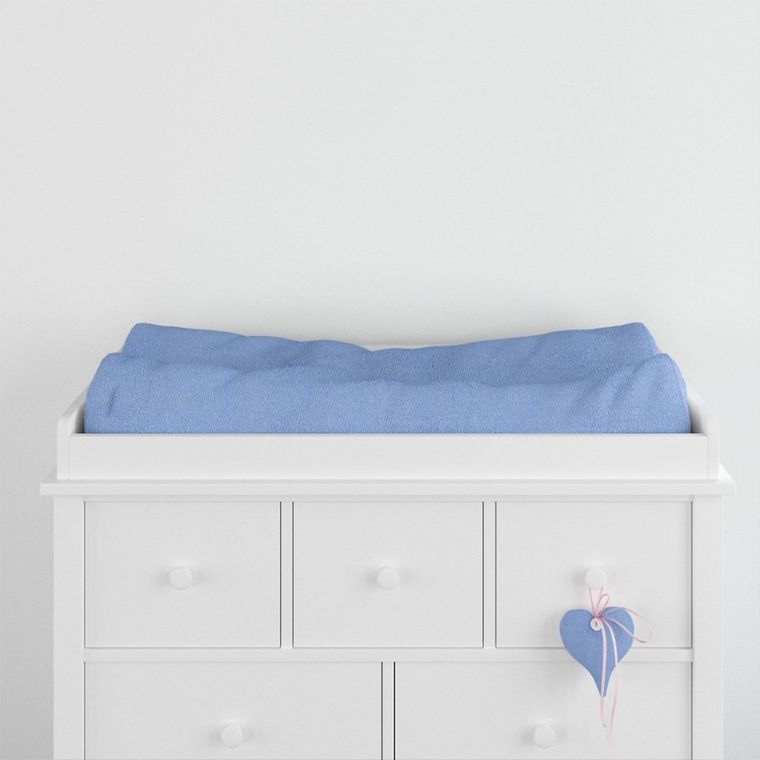 Ewa Klucze Eevi, pokrowiec na przewijak, frotte, niebieski, 70-50 cm