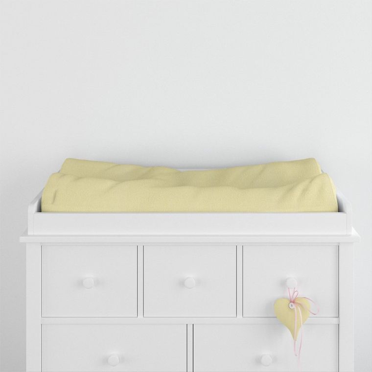 Ewa Klucze Eevi, pokrowiec na przewijak, frotte, żółty, 70-50 cm