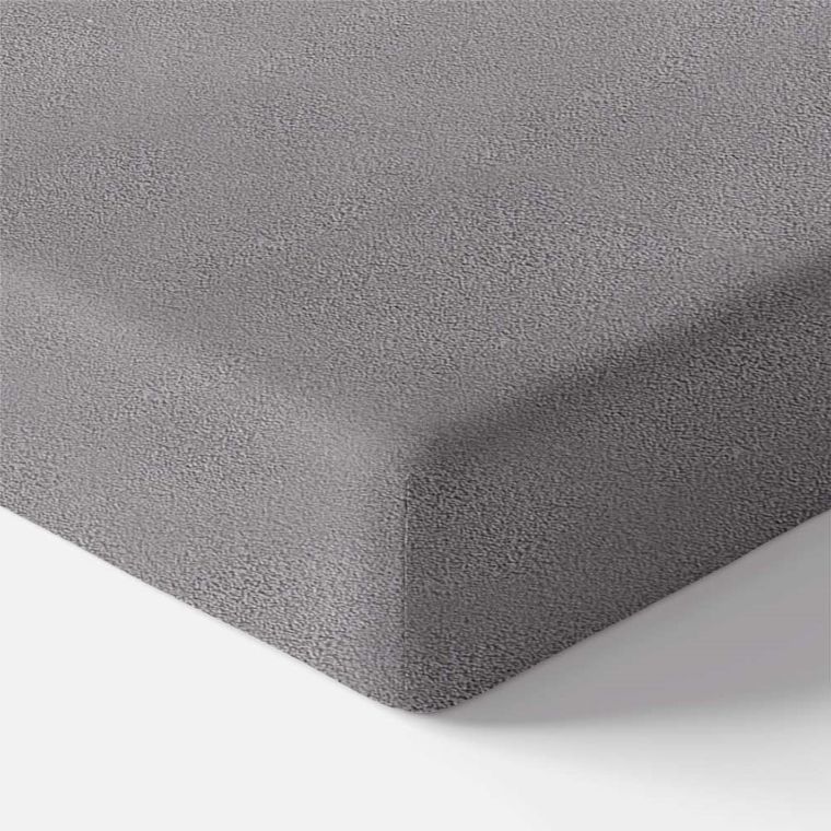 Ewa Klucze Eevi, prześcieradło frotte, ciemno szare, 120-60 cm