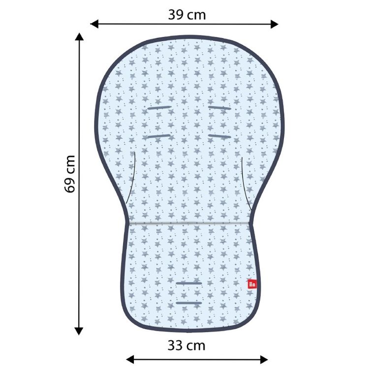 Ewa Klucze Eevi, Serca, wkładka do wózka, szara