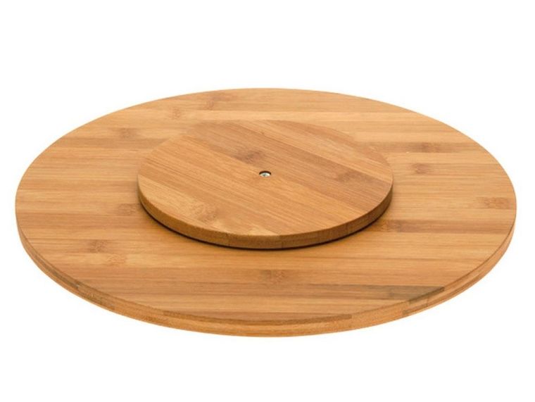 Excellent Houseware, bambusowa deska obrotowa do serów i przekąsek