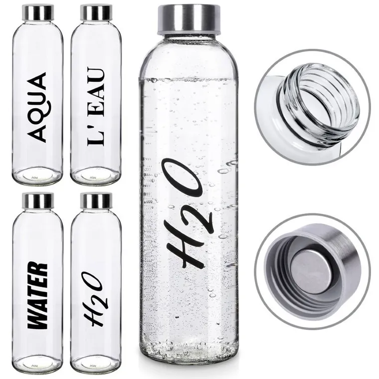 Excellent Houseware, butelka szklana, szczelna, 700 ml